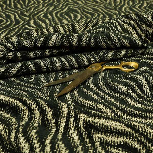 Tree Bark Pattern Black Colour Soft Chenille Upholstery Fabric JO-1284 - Roman Blinds