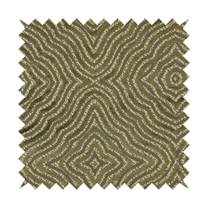 Brown Colour Geometric Abstract Pattern Furnishing Velvet Upholstery Fabric JO-1298 - Roman Blinds