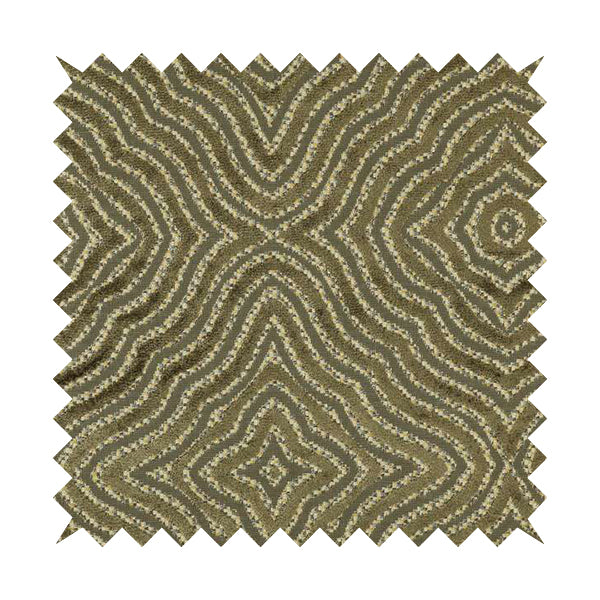 Brown Colour Geometric Abstract Pattern Furnishing Velvet Upholstery Fabric JO-1298