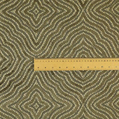 Brown Colour Geometric Abstract Pattern Furnishing Velvet Upholstery Fabric JO-1298