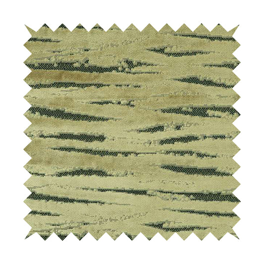 Abstract Pattern In Golden Brown Velvet Material Furnishing Upholstery Fabric JO-1301