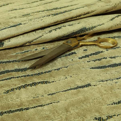 Abstract Pattern In Golden Brown Velvet Material Furnishing Upholstery Fabric JO-1301