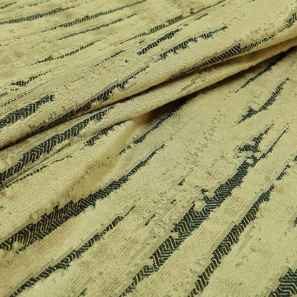 Abstract Pattern In Golden Brown Velvet Material Furnishing Upholstery Fabric JO-1301 - Roman Blinds