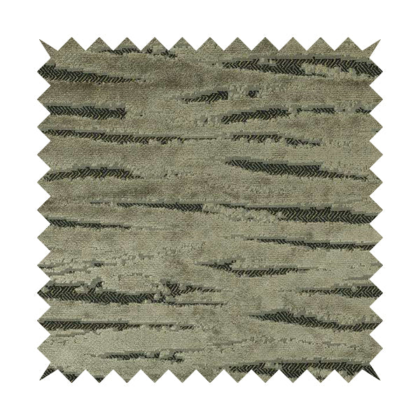 Abstract Pattern In Grey Velvet Material Furnishing Upholstery Fabric JO-1302 - Roman Blinds