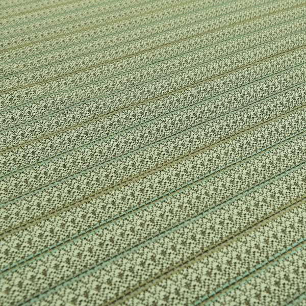 Horizontal Striped Pattern Brown White Colour Upholstery Fabric JO-1309