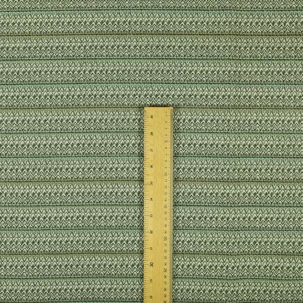 Horizontal Striped Pattern Brown White Colour Upholstery Fabric JO-1309 - Roman Blinds