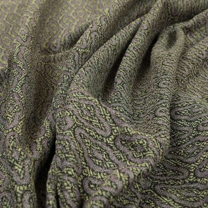 Grey Background With Purple Eclipsed Pattern Chenille Upholstery Fabric JO-1311 - Made To Measure Curtains