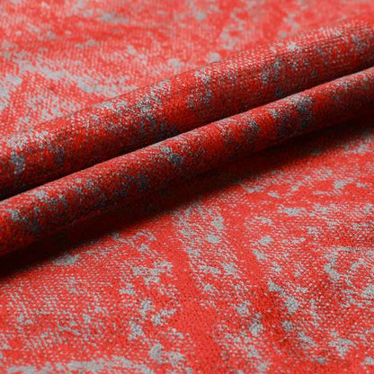 Cubed Geometric Modern Shaped Red Purple Colour Heavy Velvet Upholstery Fabric JO-1315