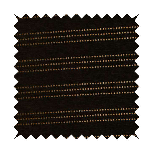 Vegas Brown Bronze Shine Effect Striped Dotted Pattern Soft Chenille Upholstery Fabric JO-132 - Roman Blinds