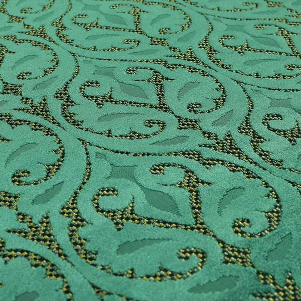 Teal Velvet Fleur De Lis Theme Pattern Material Furnishing Upholstery Fabric JO-1325 - Handmade Cushions