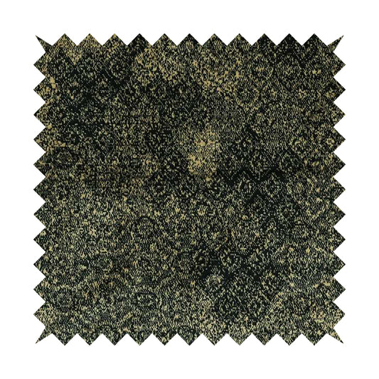 Traditional All Over Pattern Beige With Navy Blue Colour Heavy Quality Velvet Upholstery Fabric JO-1330