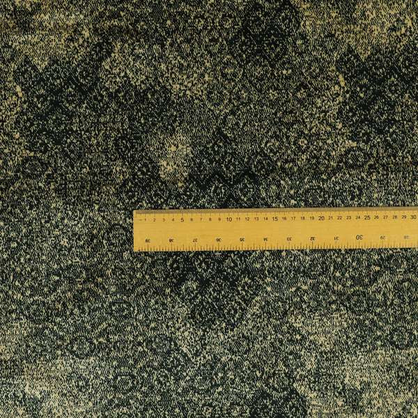 Traditional All Over Pattern Beige With Navy Blue Colour Heavy Quality Velvet Upholstery Fabric JO-1330 - Roman Blinds
