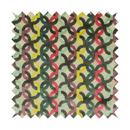 Modern Locked Pattern Cut Velvet Material Multi Coloured Grey Upholstery Fabric JO-1343 - Roman Blinds