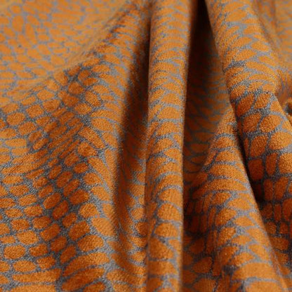 Violet Purple Orange Colour Pebble Effect Pattern Soft Velvet Upholstery Fabric JO-1354 - Made To Measure Curtains