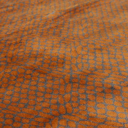 Violet Purple Orange Colour Pebble Effect Pattern Soft Velvet Upholstery Fabric JO-1354 - Made To Measure Curtains