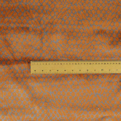 Violet Purple Orange Colour Pebble Effect Pattern Soft Velvet Upholstery Fabric JO-1354 - Made To Measure Curtains