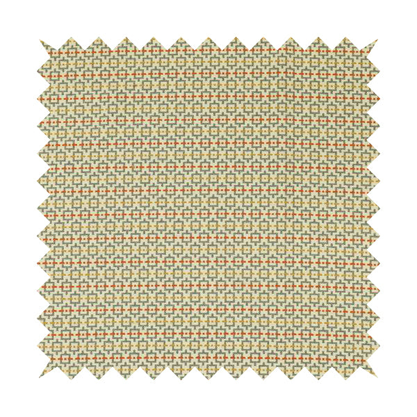 Beige Grey Coloured Small Uniformed Geometric Pattern Upholstery Fabric JO-1357