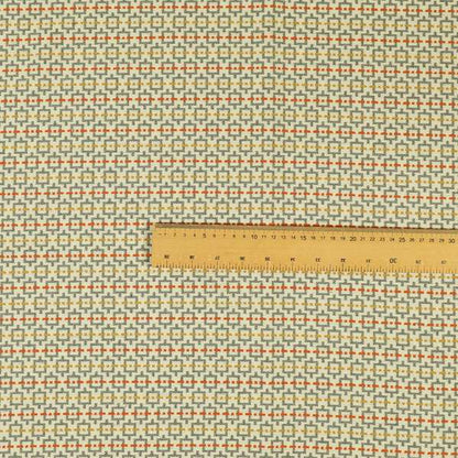 Beige Grey Coloured Small Uniformed Geometric Pattern Upholstery Fabric JO-1357 - Roman Blinds