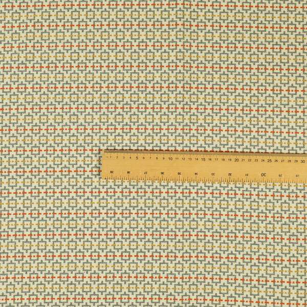 Beige Grey Coloured Small Uniformed Geometric Pattern Upholstery Fabric JO-1357 - Made To Measure Curtains