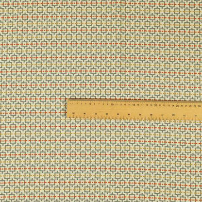 Beige Grey Coloured Small Uniformed Geometric Pattern Upholstery Fabric JO-1357