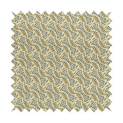 Blue Yellow Cream Balanced Geometric Pattern Soft Chenille Upholstery Fabric JO-136