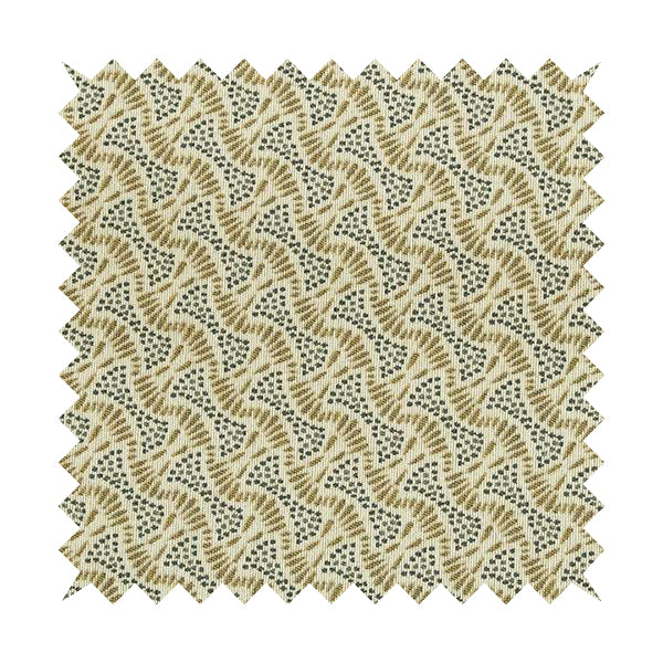 Blue Yellow Cream Balanced Geometric Pattern Soft Chenille Upholstery Fabric JO-136 - Handmade Cushions