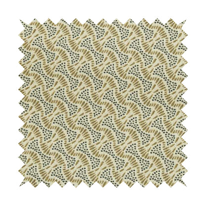 Blue Yellow Cream Balanced Geometric Pattern Soft Chenille Upholstery Fabric JO-136 - Made To Measure Curtains