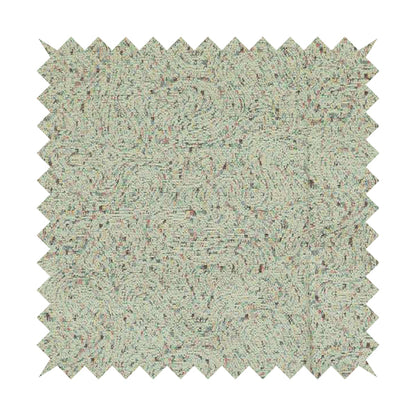 Abstract Pattern In White With Multi Coloured Background Chenille Upholstery Furnishing Fabric JO-1365 - Made To Measure Curtains