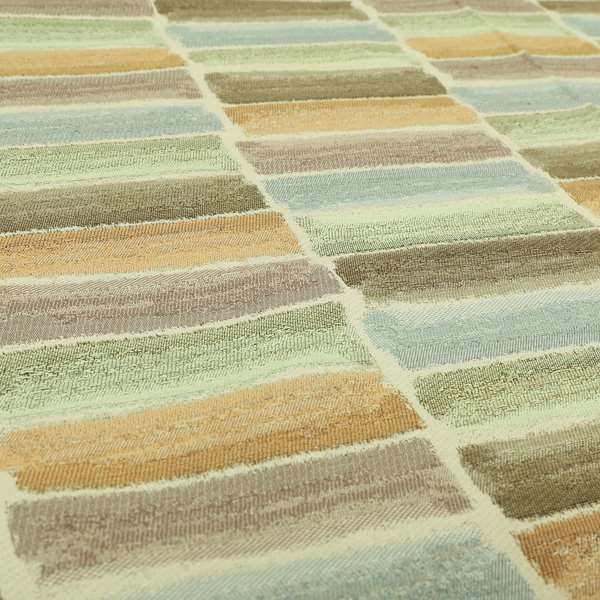 Air Brushed Strokes Geometric Pastel Coloured Chenille Material Upholstery Fabric JO-1369 - Roman Blinds