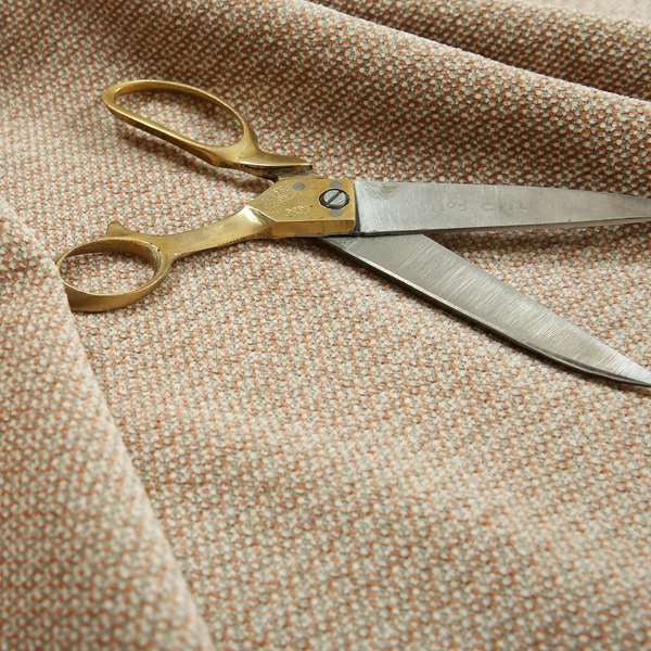 Soft Plain Chenille Fabric In Orange Beige Colour Interior Fabrics JO-137 - Made To Measure Curtains