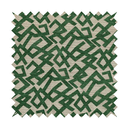 Green Raised Chenille Silver Background Soft Textured Chenille Material Upholstery Fabric JO-1371 - Roman Blinds