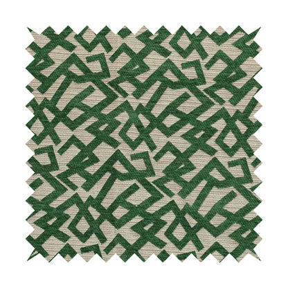 Green Raised Chenille Silver Background Soft Textured Chenille Material Upholstery Fabric JO-1371 - Handmade Cushions