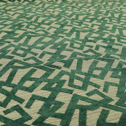 Green Raised Chenille Silver Background Soft Textured Chenille Material Upholstery Fabric JO-1371