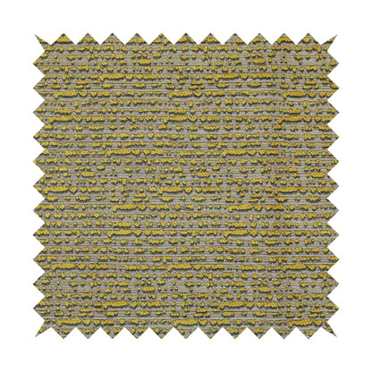 Abstract Style Pattern Yellow Grey Silver Colour Raised Textured Chenille Upholstery Fabric JO-1375