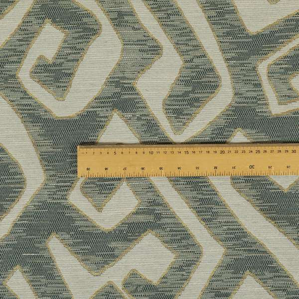 Large Abstract Style Pattern Beige Grey Colour Chenille Upholstery Fabric JO-1376 - Made To Measure Curtains