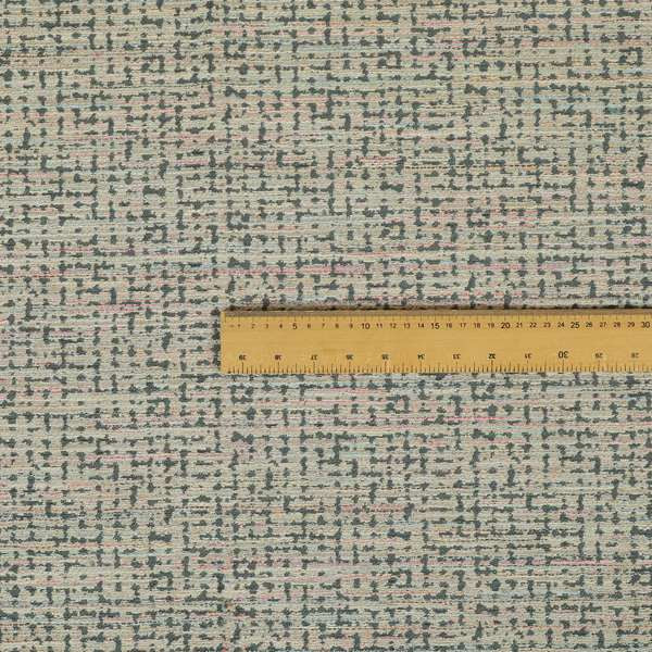 Abstract Pattern In Grey Coloured Chenille Upholstery Furnishing Fabric JO-1378 - Made To Measure Curtains