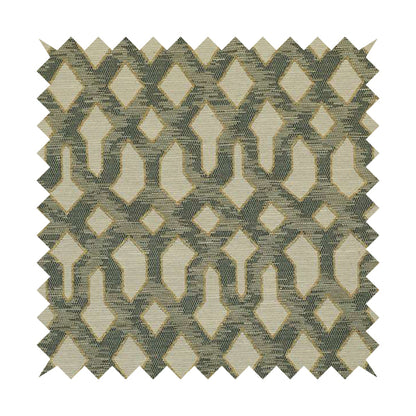 Abstract Style Pattern Beige Grey Colour Chenille Upholstery Fabric JO-1381 - Roman Blinds