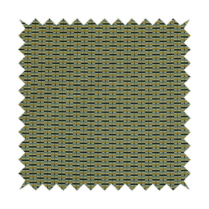 Small Geometric Striped Pattern In Yellow Grey Colour Upholstery Fabric JO-1382 - Made To Measure Curtains