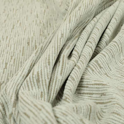 Semi Plain In White Brown Soft Textured Chenille Upholstery Furnishing Fabric JO-1384