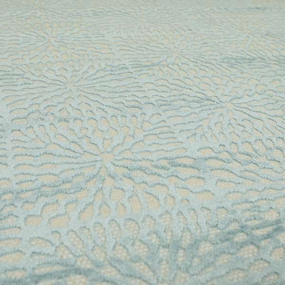 Webbed Pattern In White Blue Soft Textured Velvet Upholstery Furnishing Fabric JO-1390 - Roman Blinds