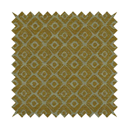 Geometric Tribal Theme Pattern Soft Chenille Yellow Coloured Upholstery Fabric JO-1397 - Handmade Cushions