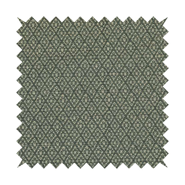 Small Motif Symmetry Geometric Pattern Chenille Grey Colour Chenille Upholstery Fabric JO-1402 - Made To Measure Curtains