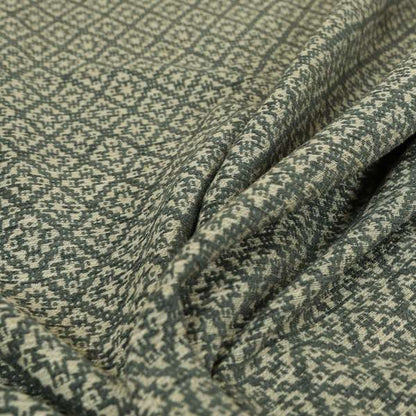 Small Motif Symmetry Geometric Pattern Chenille Grey Colour Chenille Upholstery Fabric JO-1402 - Made To Measure Curtains