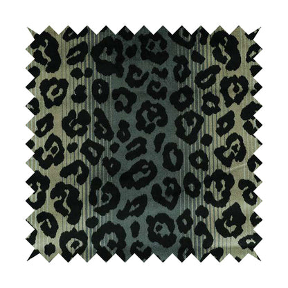 Leopard Spotted Theme Animal Pattern In Blue Colour Velvet Material Furnishing Upholstery Fabric JO-1408