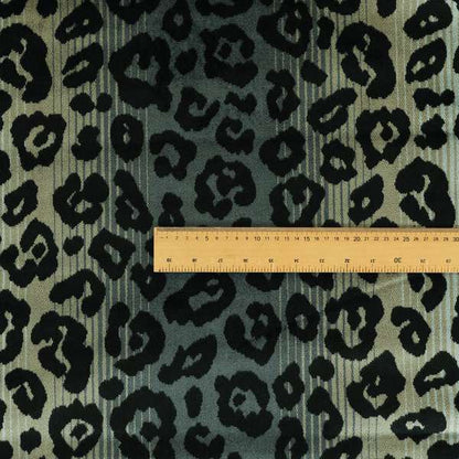 Leopard Spotted Theme Animal Pattern In Blue Colour Velvet Material Furnishing Upholstery Fabric JO-1408 - Made To Measure Curtains