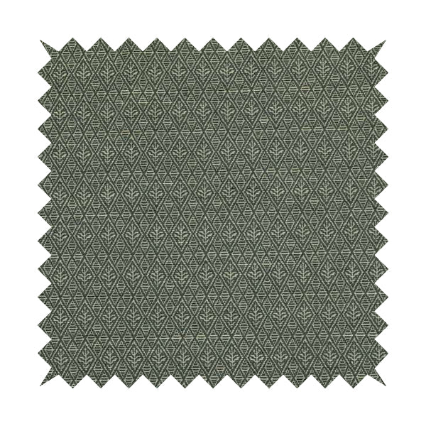 Small Motif Symmetry Geometric Pattern Chenille Grey Colour Chenille Upholstery Fabric JO-1409 - Roman Blinds