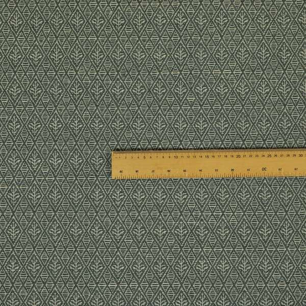 Small Motif Symmetry Geometric Pattern Chenille Grey Colour Chenille Upholstery Fabric JO-1409 - Made To Measure Curtains