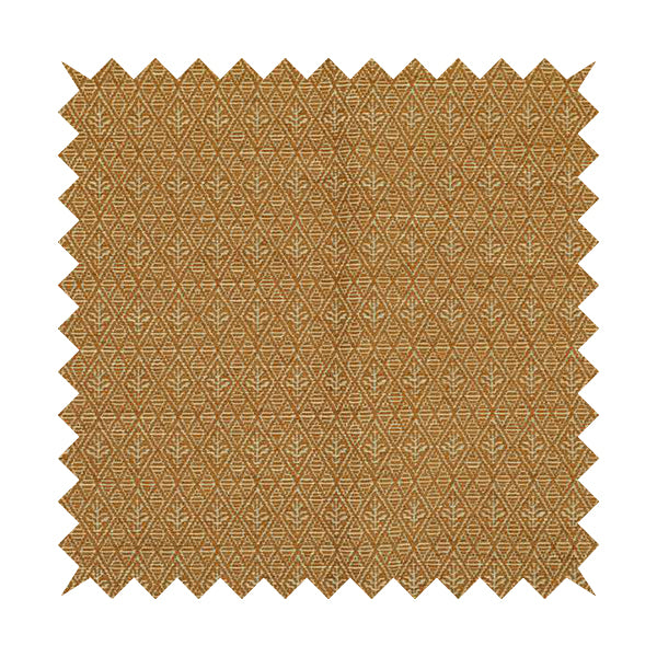 Small Motif Symmetry Geometric Pattern Chenille Orange Colour Chenille Upholstery Fabric JO-1410 - Roman Blinds