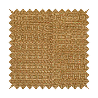 Small Motif Symmetry Geometric Pattern Chenille Orange Colour Chenille Upholstery Fabric JO-1410