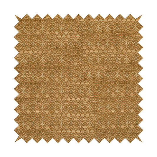 Small Motif Symmetry Geometric Pattern Chenille Orange Colour Chenille Upholstery Fabric JO-1410